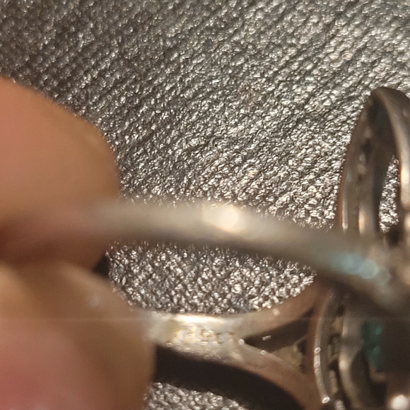 Jade and Diamond ring size 6 - Picture 7 of 7